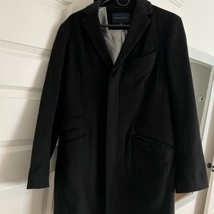 Banana Republic Black single breasted overcoat